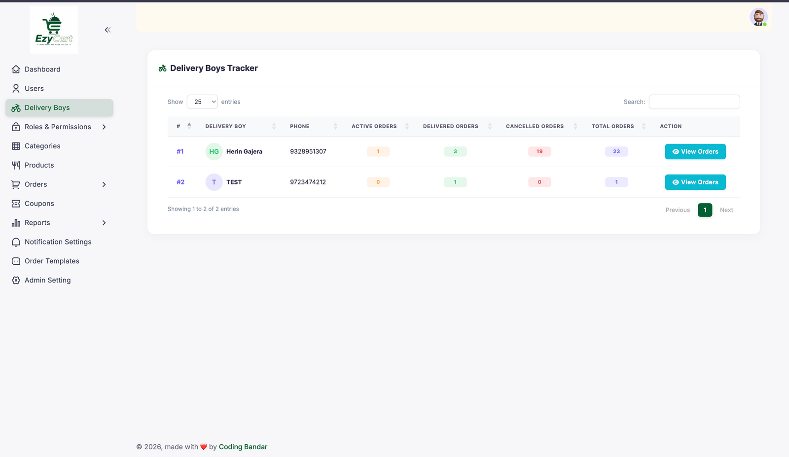 Admin Screen 3